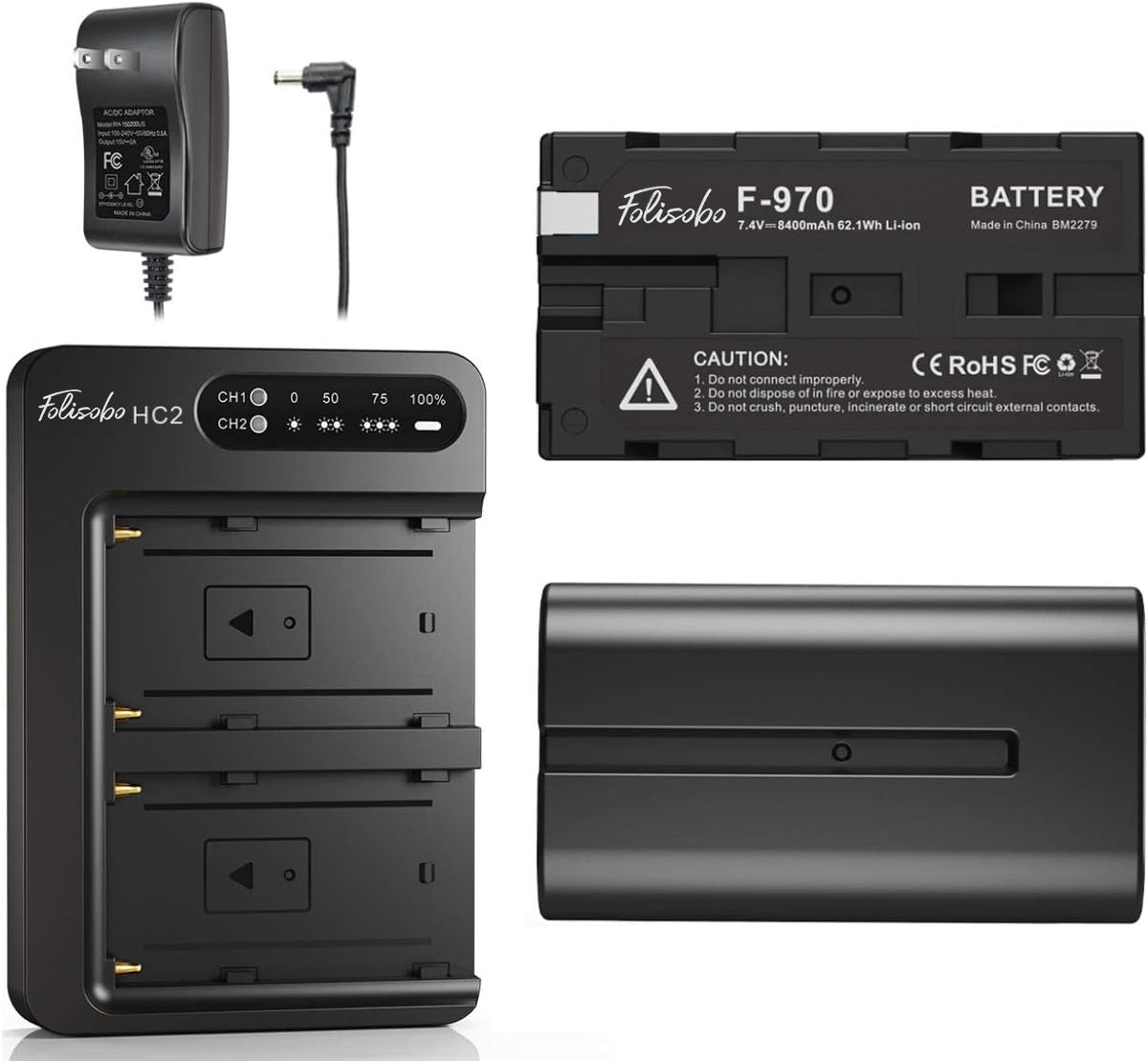Folisobo NP-F970 Battery and Charger