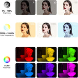 Pixel K80RGB Video Light  Kit with Light Stands