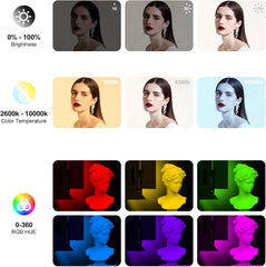 Pixel K80RGB Video Light  Kit with Light Stands