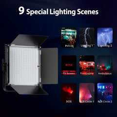 Pixel K80RGB Video Light  Kit with Light Stands